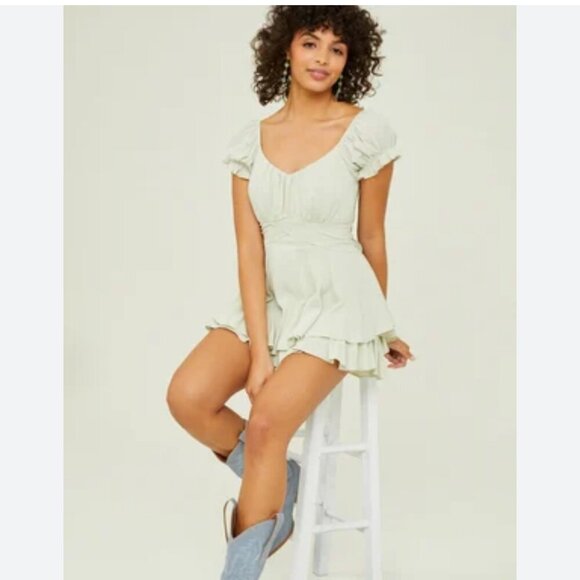 Altar'd State Romper Mini Dress - Picture 1 of 9